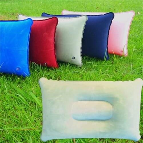 Portable Ultralight Inflatable PVC Nylon Air Pillow Sleep Cushion Travel Bedroom Hiking Beach Camp Car Plane Head Rest Support
