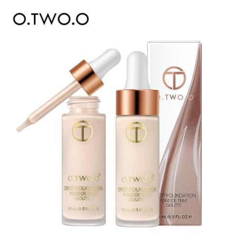 O.TWO.O Liquid Foundation Professional Base Oil Free Full Coverage Concealer Long Lasting Liquid Foundation Cosmetics T1523