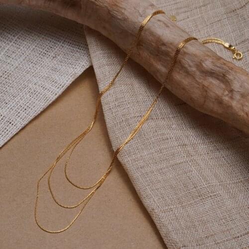Simple Multi-layer Gold Chain Necklace For Women Korean Japanese Elegant Personality Design Fashion Neck Jewelry