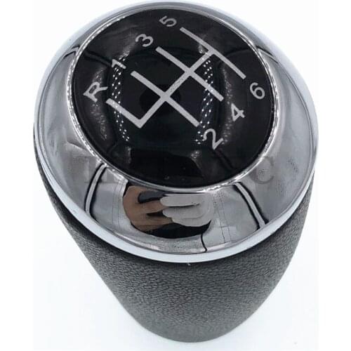 6 Speed Leather Gear Shift Knob For Mazda 3 BK BL CW 6 5 3 Series CX-7 MX-5 Stick Shifter Knob Chrome