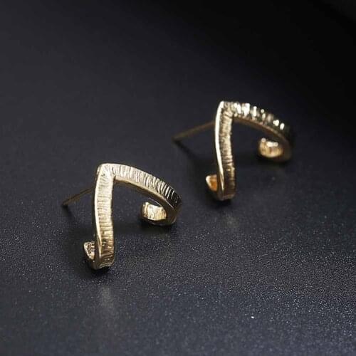 Women V Shaped Ear Studs Minimalist Earrings Party Jewelries Birthday Gifts trendy