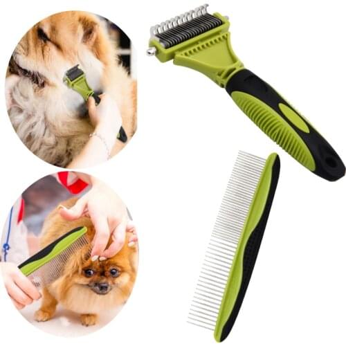 Pet Grooming Tool For Removing Tangles Knotted Cats Dogs Long Haired Pet Hair Open Knot Comb Dematting Comb Dogs Grooming Brush