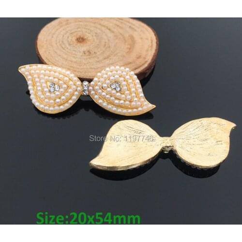 Decorations for women Bow Decoration 10pcs 54mm Crystal Decorations Pearls Buttons Decoration for Embellishments Gold Decoration
