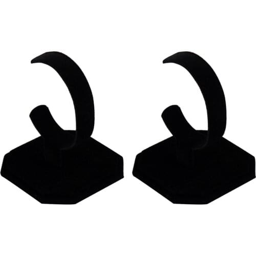 2pcs Velvet Watch Display Rack Bracelet Shop Counter Top Jewelry Stand