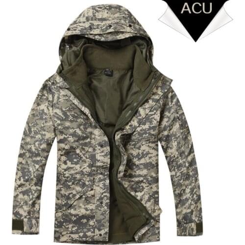 G8 Windbreaker Tactical Army Camouflage Coat, Warm Fleece inside, Military Jacket Waterproof Clothes, Men coat