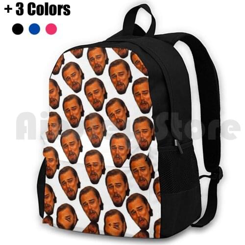Leonardo Dicaprio Laughing Django Unchained Calvin Candie Meme Pattern Outdoor Hiking Backpack Waterproof Camping Travel