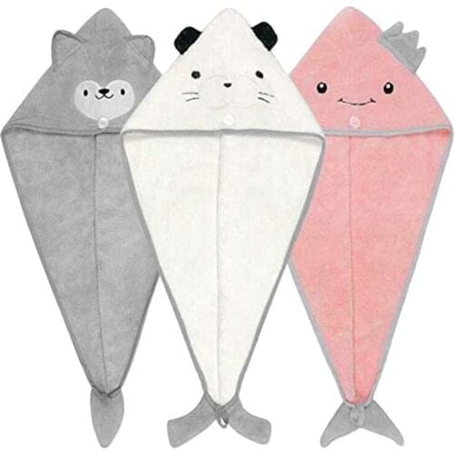 Women Bathroom Super Absorbent Quick-Drying Coral Fleece Bath Towel Hair Dry Cap Salon Towel Rapid Drying Hair Towel