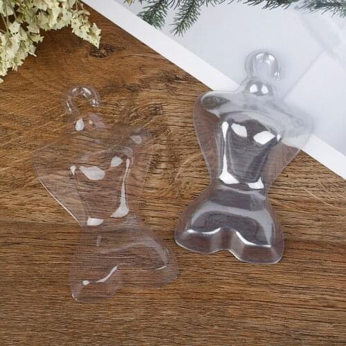 1pc Plastic Transparent Dolls Clothes Hangers Bust Model Dress for Dolls Display
