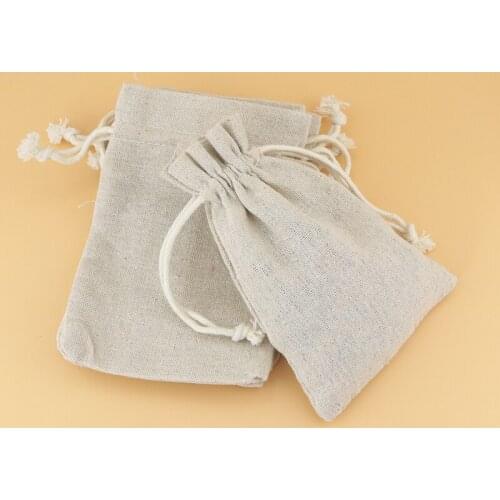 Fashion 10Pcs 10x14cm Plain Cotton Drawstring Pouch Bag Jewelry Bag Birthday Christmas Wedding Gift Bag