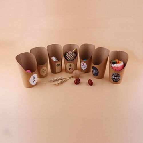 10pcs Wedding Decor Supplies Popcorn Boxes Chevro Fried Chicken Boxes Food Packaging Boxes Candy Buffet Favor Party Paper Bags