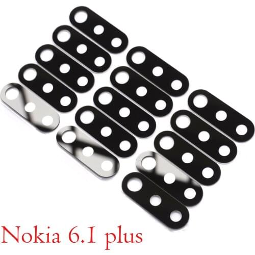 10pcs back camera glass lens for Nokia 6.1 plus with sticker for Nokia X6