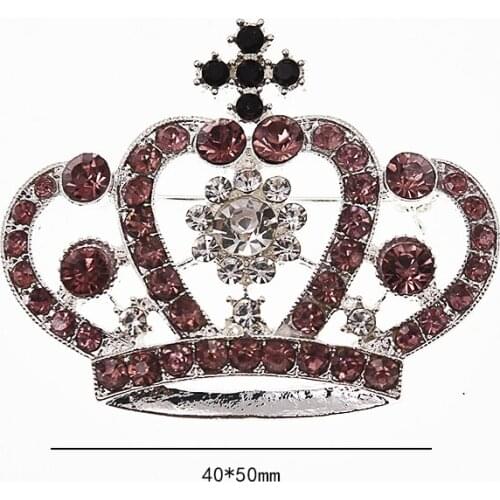 20pcs/lot Crown brooch crystal brooch rhinestone crown brooch pin