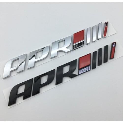 20X 3D ABS plastic Auto Car APR Stage /// + Emblem Tail Side Sticker Badge styling Decals For Golf Tiguan S3 S5 S6 TTS RS7