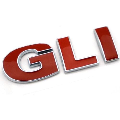 3D chrome red GLI truck rear emblem badge sticker decal logo for VW VOLKSWAGEN