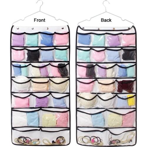 42 Pockets Pockets Hanging Bag Organizer Door Hanging Bag Underwear Sorting Tidy Organizer Home Tools