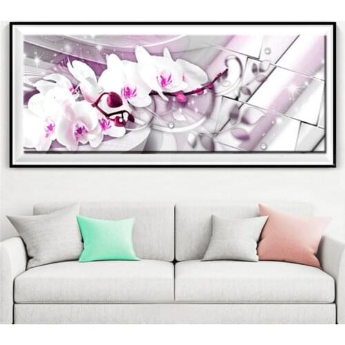 New diamond embroidery orchid flower 5d diy diamond painting mosaic picture of rhinestones cross-stitch mosaic needlework