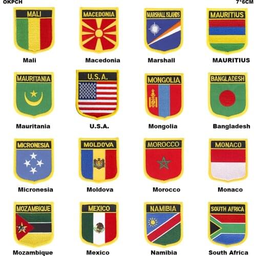 Army Flag Iron on Saw on Badge Natinal Patch Tactical Military Patches Fabric