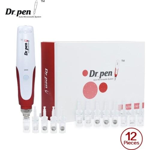 Authentic Dr. pen Ultima N2 With 12 pcs Cartridges pmu Machine Micro Needles Derma Tattoo Micro Needling Pen Skincare Machine