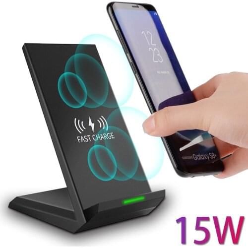 Wireless Charger 15W QI Fast Charging Stand For Samsung S20 S10 Plus S9 Note 20 Ultra 10 9 Huawei Xiaomi iPhone 11 Pro XR XS Max