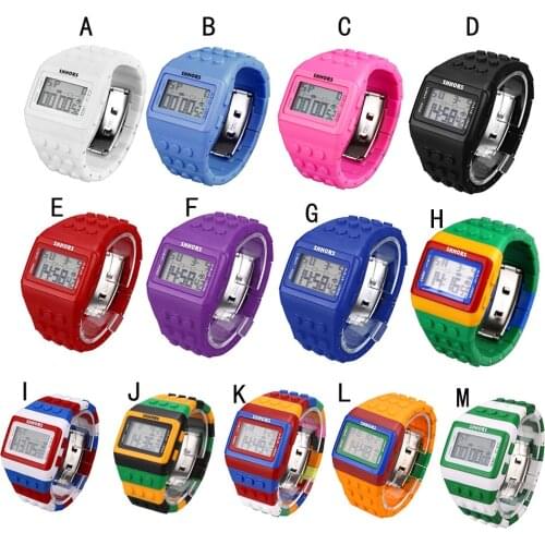 Novel Design LED Digital Wrist Watch for Children Boys Girls Unisex Colorful Electronic Sports Watch Boys Gift Dropshipping Q