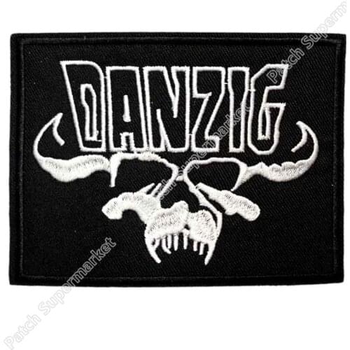 DANZIG Skull Iron On/Sew On Patch Tshirt TRANSFER MOTIF APPLIQUE Rock Punk Badge scrapbooking accessories