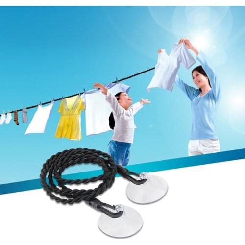 1.2M Travel Clotheslines Camping Outdoor Drying Tools Non-Slip Clothes Line Windbreak Slip Suction Cup Elastic Rope