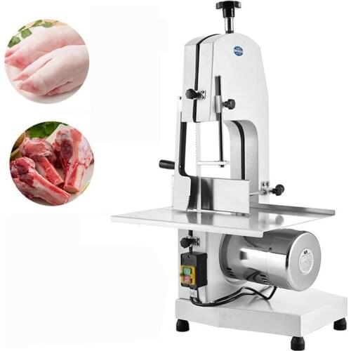 Stainless Steel Commercial Meat Bone Band Saw Cutting Machine Electric Freeze Meat Fish Cutter With 6 Blade