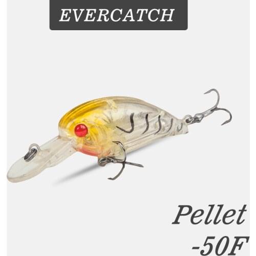 Evercatch pellet 50mm/3.2g floating crankbait rattlin wobblers chatter bait fishing hard lure for trout walleye bass perch pike