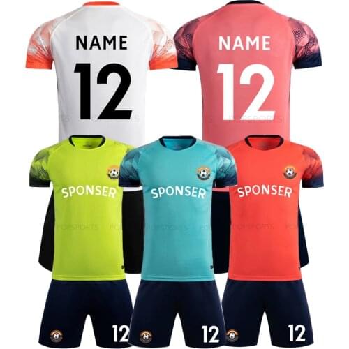 Blank Adult and Kids Soccer jerseys Shirts+shorts Two Pieces DIY name number football uniform jersey Sets