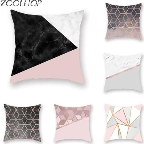 Geometric Cushion cover 45x45cm Marble Texture Throw Pillow Case Cushion Cover For Sofa Home Decor Nordic Style Decorative Pillo