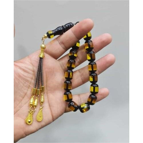Islamic Tasbih Muslim Rosary Beads 33 Prayer Rosary For Men Bracelet For Men Accessory amber oltu amber stone Handmade Turkey