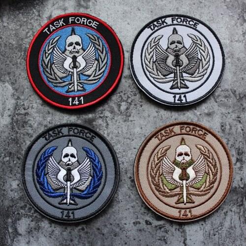 4 Piece Set Task Force 141 Armband Elite SAS Team Tactical Patch Hook Loop Badges On Backpack Clothes Coat Jeans Resident Patch