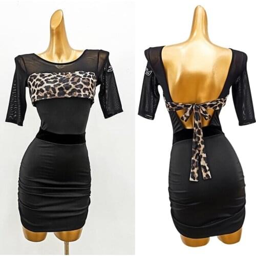 Latin Dance Costumes Sexy Backless Top Dance Skirts Latin Dance Practice Clothes Chacha Samba Tango Latin Dance Clothes DN7454