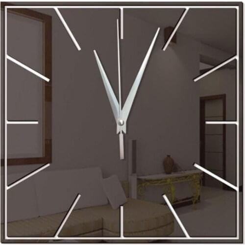 Square Large Moedrn Wall Clock Gold Silent Living Vintage Wall Clocks Home Gift Novelty Room Art Wanduhr Home Decor BY50GZ