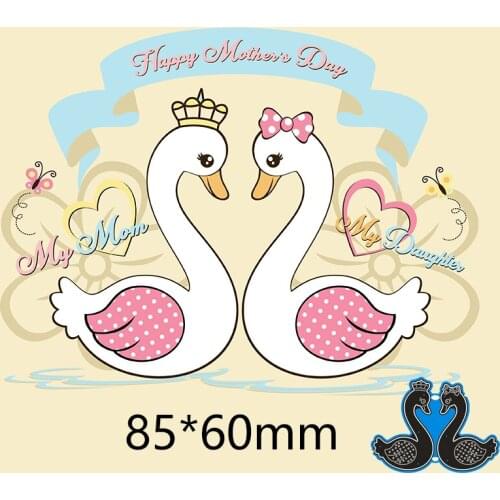 60*85mm heart swan New Metal Cutting Dies Scrapbook paper Decoration Embossing DIY Paper Card Craft