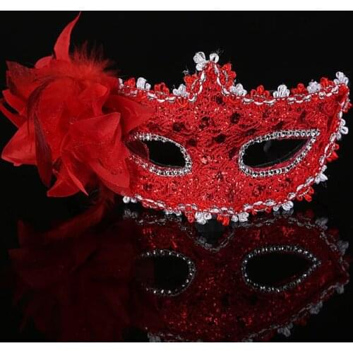 Fashion Lady Flower Mask Clothing Collocation Masquerade Princess Mask Female Halloween Mardi Gras Character Play Mask Wholesale