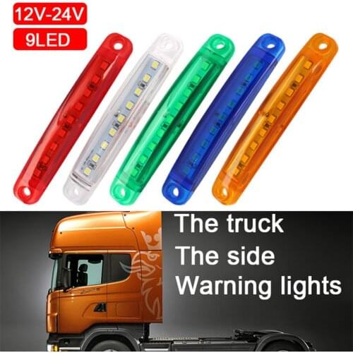 New Arrival 2/10pcs 9 LED Sealed Side Marker Clearance Light 12V Indicator Lights For Car Truck Trailer Lorry