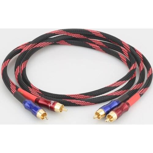 Pair Audiocrast A53 +XW50 HI-End Pure copper RCA To RCA Audio Cable 2RCA Interconnect cable HIFI
