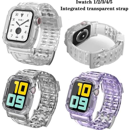 New Soft Transparent Rubber Sports Band for Apple Watch 6 se 38/40/42/44mm Strap Bracelet for iWatch Series 5 4 3 2 1 Watchband
