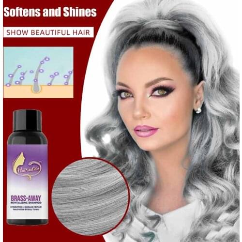 30ml Fade Yellow To Yellow Shampoo Color Lock Shampoo Color Protecting Silver Blonde Bleached Gray Hair Care Tool TSLM1