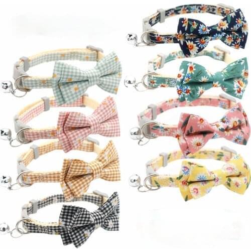 Cute Dog Collars Dog Harness Necklace Puppy Harnes Cat Bowties Collar Pet Bows Puppy Cat Ties