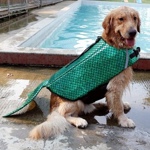 Dog Life Jacket Mermaid Sea-Maid Pet Costume Swimming Clothes Apparel