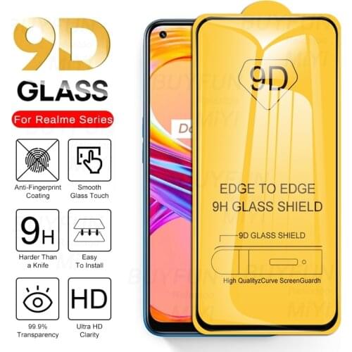 For Realme 8Pro Glass 9D Full Glue Tempered Glass Realme8 Realmi 8 Pro 6.43'' Phone Screen Protective Toughened Film Guard Cover