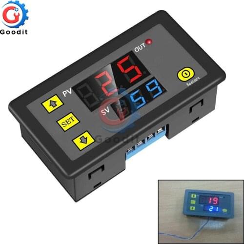 LED Digital Time Delay Relay AC 110 220V DC 12V LED Display Cycle Timer Control Switch Adjustable Timing Relay Time Delay Switch