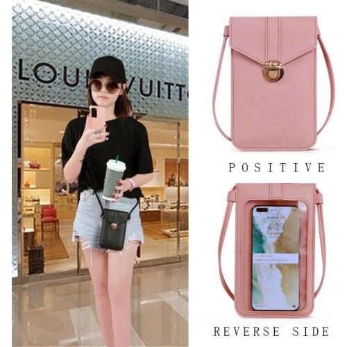 Women Outdoor pocket wallet Crossbody Bag Shoulder Bag Female Leather Wallets Clutch Lady Purse Zipper Phone Pocket Card Holder