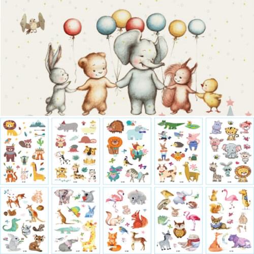 10pcs/set Temporary Tattoo Waterproof Animal Unicorn Fake Tattoo Stickers for Kids Body Art Tatuajes Temporales Gomette Enfant