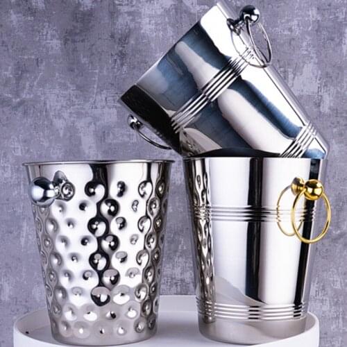 2L/3L/5L Ice Bucket Stainless Steel Wine Beer Cooler Barrel Bar Chiller Tools Home Use