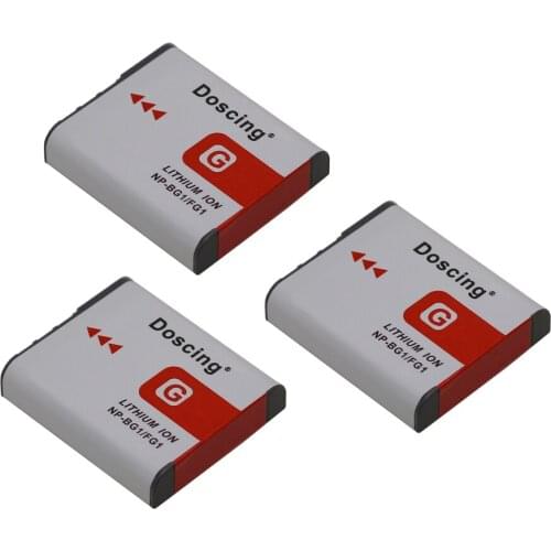 3Pcs/lot 1300mAh NP-BG1 NP BG1 Camera Battery For SONY Cyber-shot DSC-H3 DSC-H7 DSC-H9 DSC-H10 DSC-H20 DSC-H50 DSC-H55 DSC-H70
