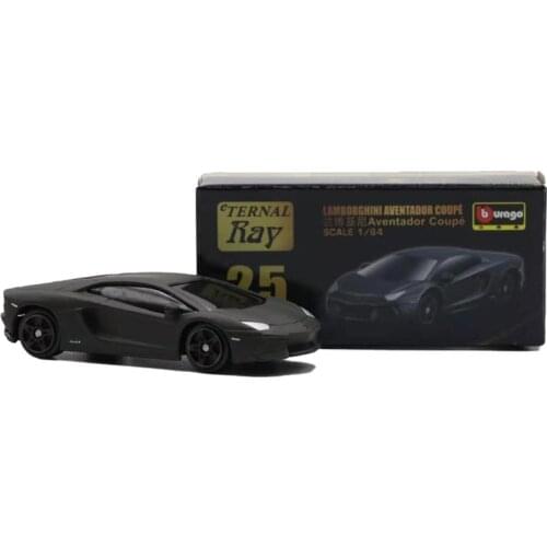 1:64 Bburago Eternal Ray Lamborghini Aventador Coupe black Diecast Model Car