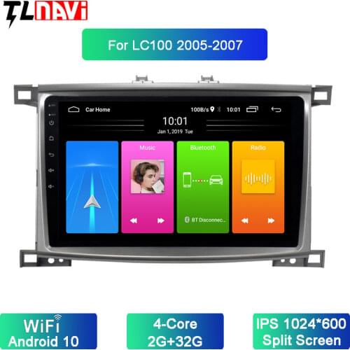 10.2 inch IPS 2.5D Android car dvd player for Toyota Land cruiser 100 LC100 LC 100 autoradio car gps navigation Stereo